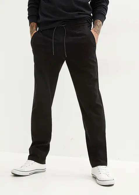 Relaxed Fit-pull on-bukse i chinos-modell med stretch, Straight, bonprix