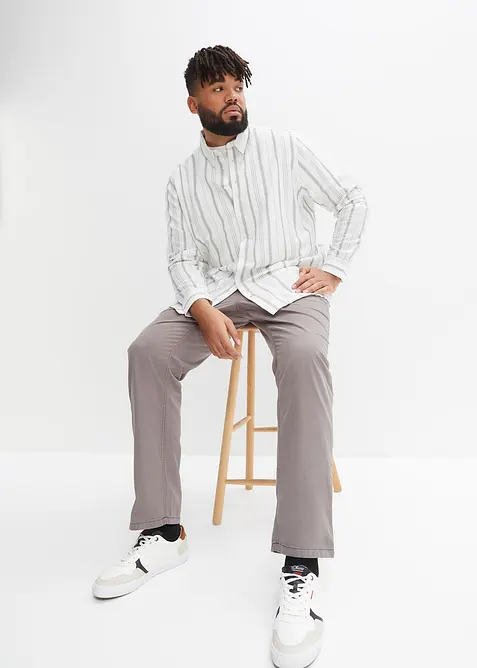 Regular Fit-twillbukse i 100% bomull, Straight, bonprix