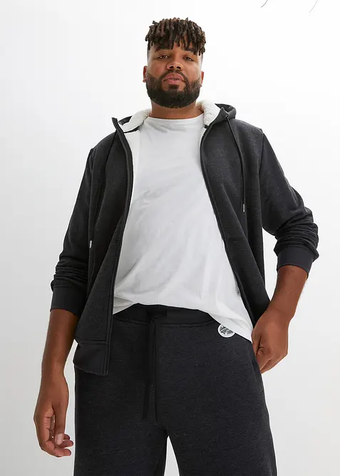 Varmende sweatjakke med mykt fleecefôr, bonprix