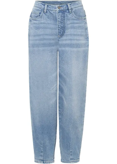 Barrel-Jeans, High Waist, &oslash;kologisk bomull, bonprix