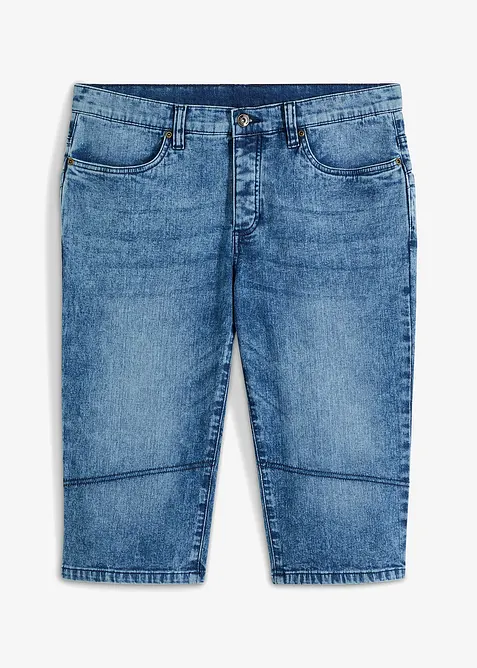 Lang bermudashorts i lett denim med stretch, Regular Fit, bonprix