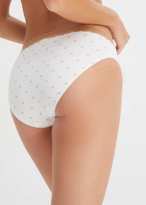 Truse med &oslash;kologisk bomull og h&oslash;y midje (4-pack), bonprix