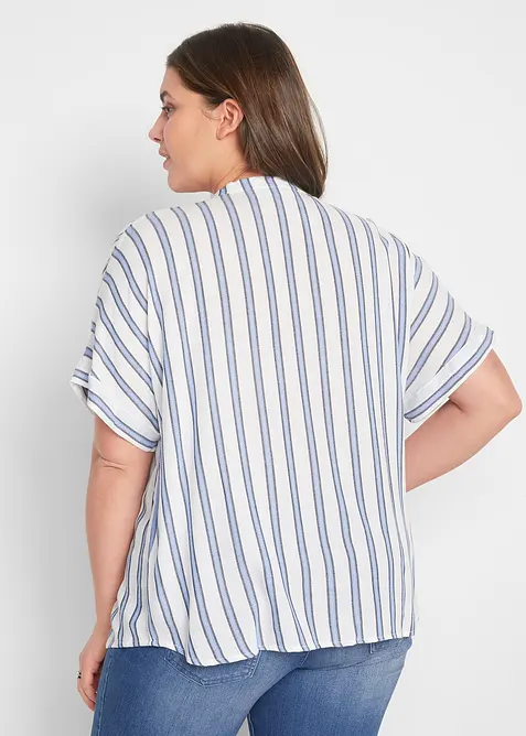 Krinklet bluse av lett viskose, bonprix