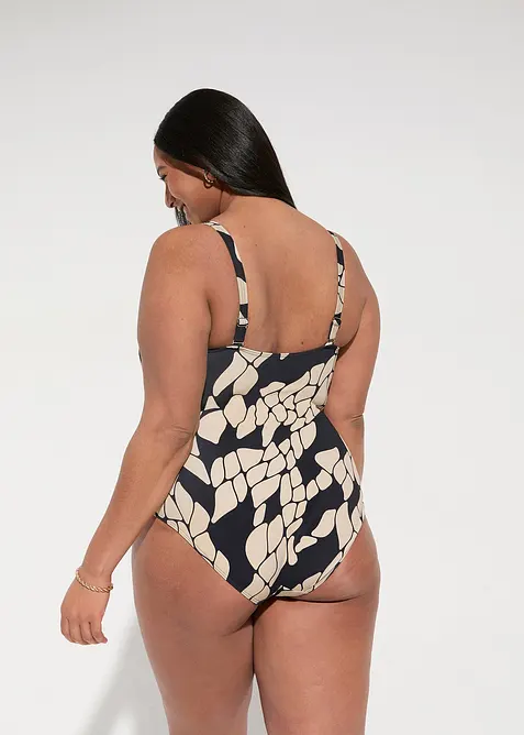 Shape-badedrakt med V-hals, lett formende, bonprix