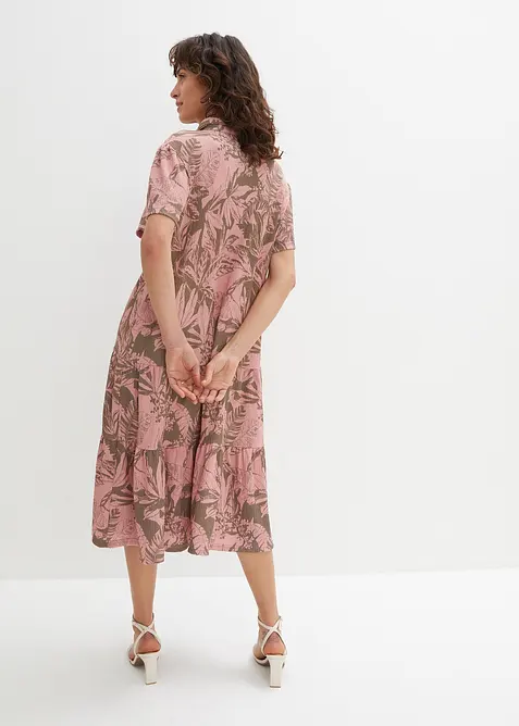 Trikotkjole med krage, bonprix