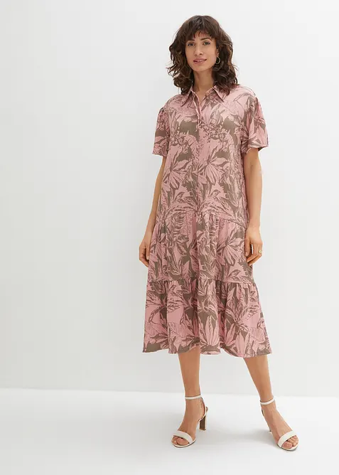 Trikotkjole med krage, bonprix