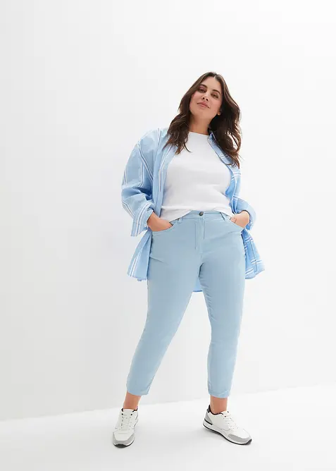 Kort twillbukse med used-look, bonprix