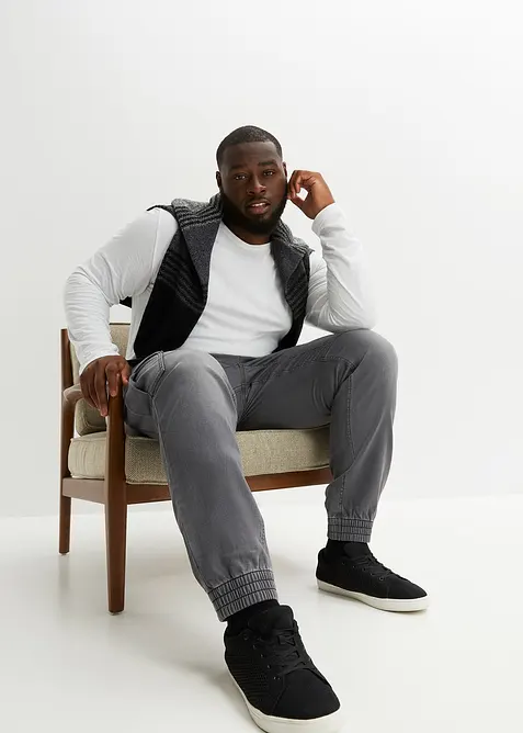 Regular Fit-joggejeans med stretchlinning, Straight, bonprix