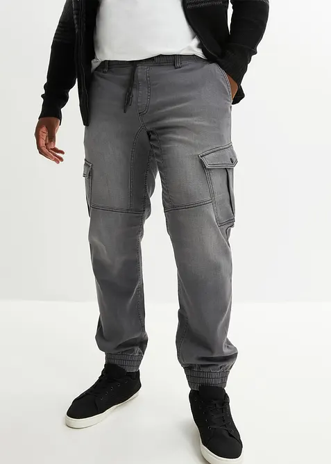 Regular Fit-joggejeans med stretchlinning, Straight, bonprix