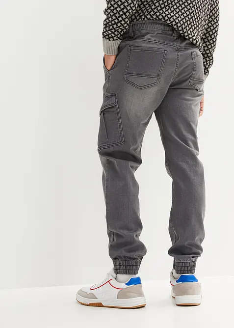 Regular Fit-joggejeans med stretchlinning, Straight, bonprix