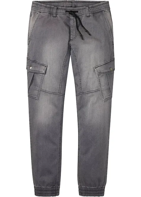 Regular Fit-joggejeans med stretchlinning, Straight, bonprix