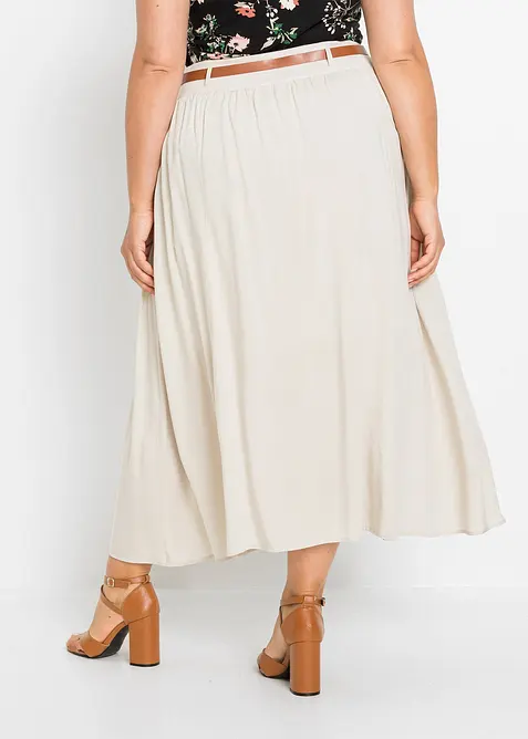 Maxiskj&oslash;rt med belte (2-delt sett), bonprix