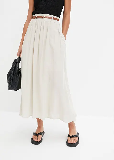 Maxiskj&oslash;rt med belte (2-delt sett), bonprix