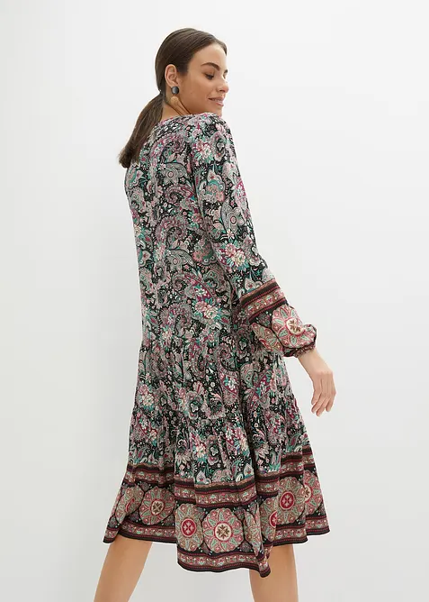 M&oslash;nstret tunikakjole, bonprix