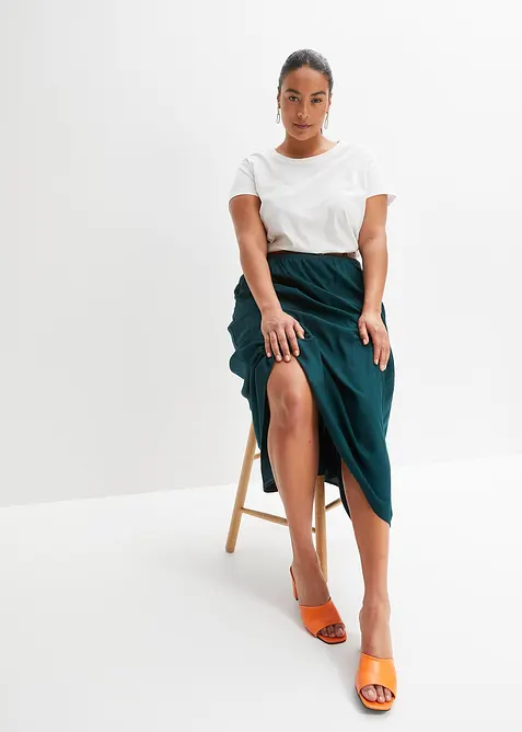 Maxiskjørt med belte (2-delt sett), bonprix