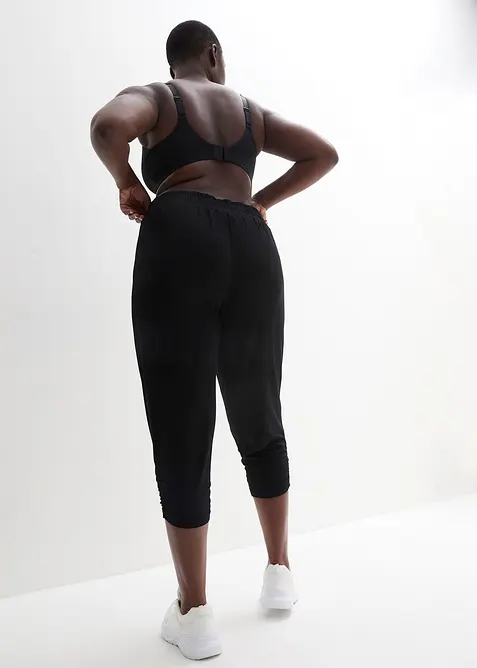 Loungewear haremsbukse med rynking i linningen, bonprix