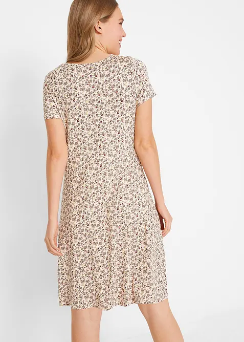 Knelang jerseykjole i viskosemiks, bonprix