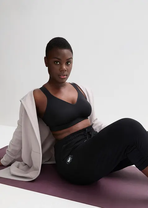 Loungewear haremsbukse med rynking i linningen, bonprix