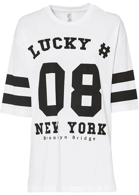 Oversized topp i 100% økologisk bomull, bonprix