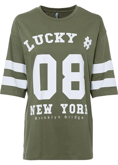 Oversized topp i 100% &oslash;kologisk bomull, bonprix