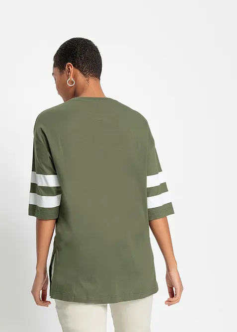 Oversized topp i 100% &oslash;kologisk bomull, bonprix