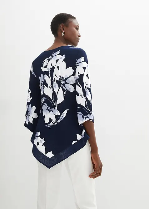 Trikot-tunika med blomsterm&oslash;nster, bonprix