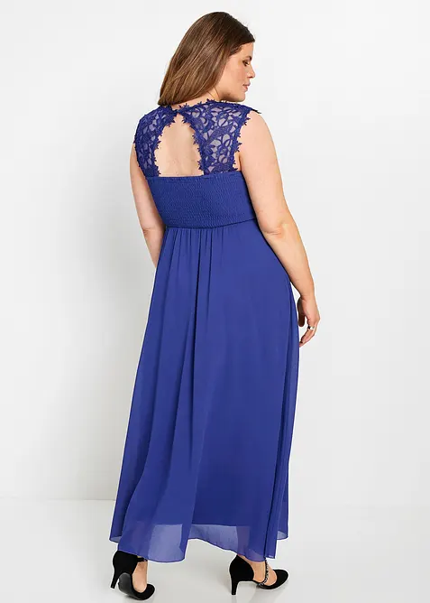 Maxikjole med blonder, bonprix