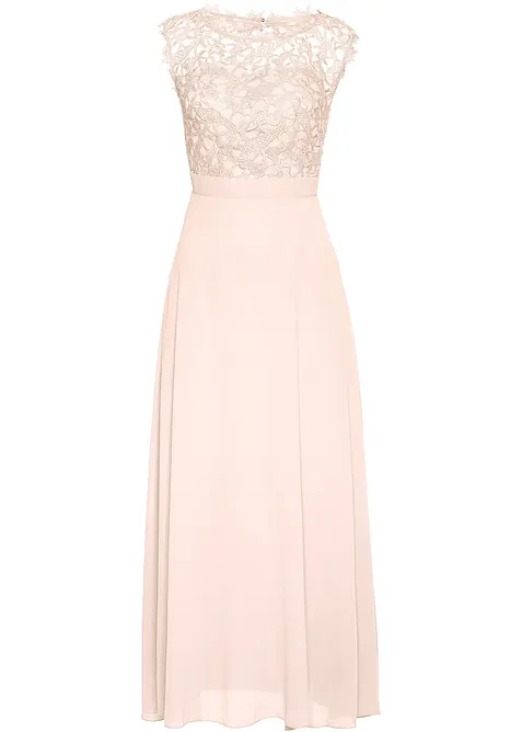 Maxikjole med blonder, bonprix