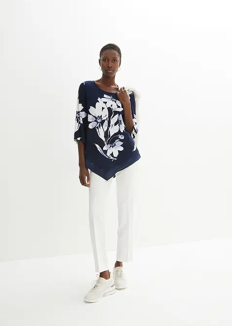 Trikot-tunika med blomsterm&oslash;nster, bonprix