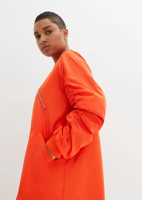 Kåpe med ribbestrikket krage, bonprix