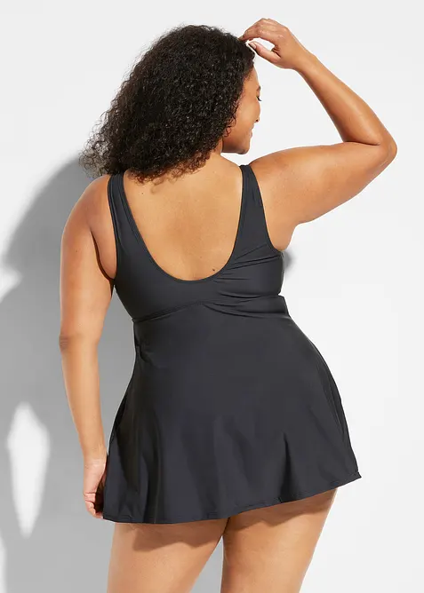 Shape-badekjole med V-hals, middels formende, bonprix