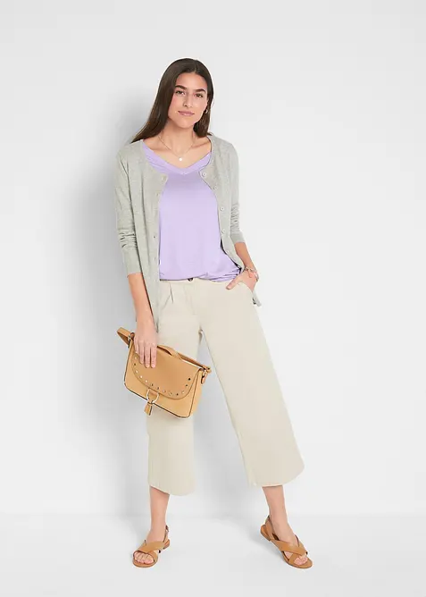 Lang topp i myk viskose (2-pack), bonprix