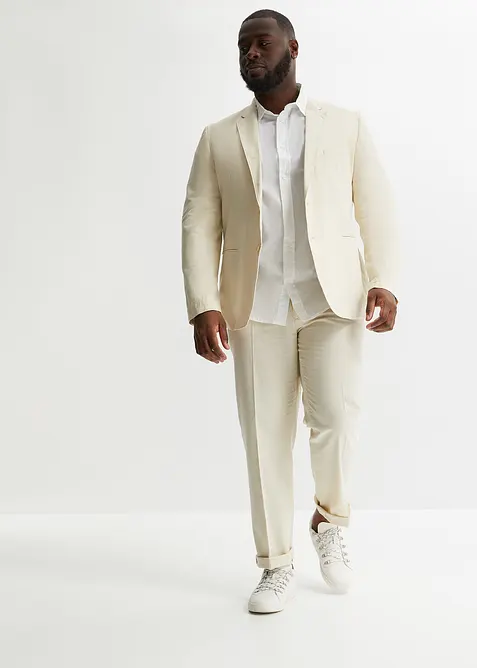 Dress i luftig linmiks, Regular Fit (2-delt sett), bonprix