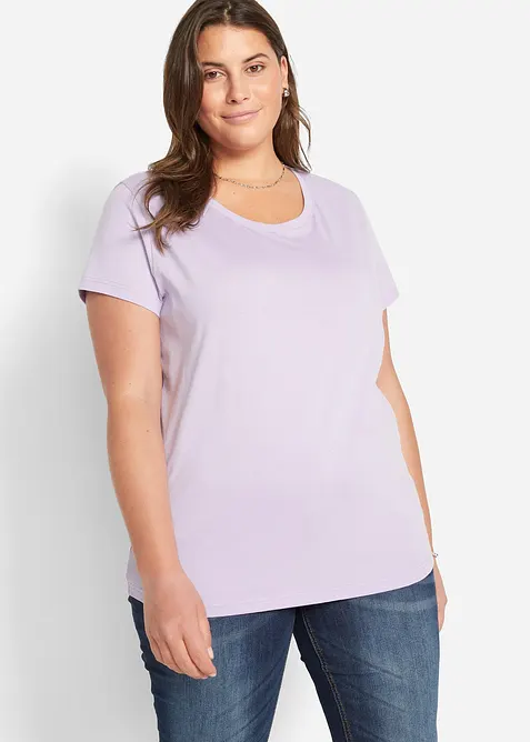 Topp med rund hals (5-pack), bonprix