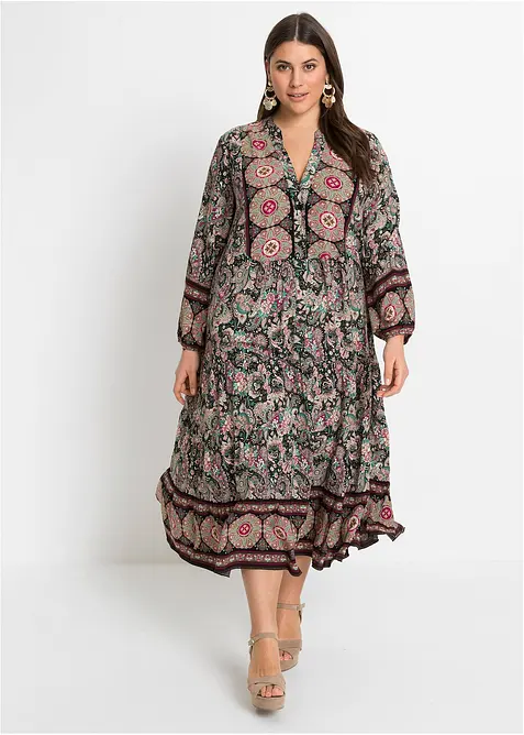 M&oslash;nstret tunikakjole, bonprix