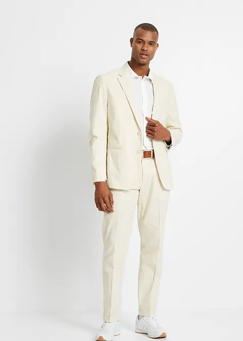 Dress i luftig linmiks, Regular Fit (2-delt sett), bonprix