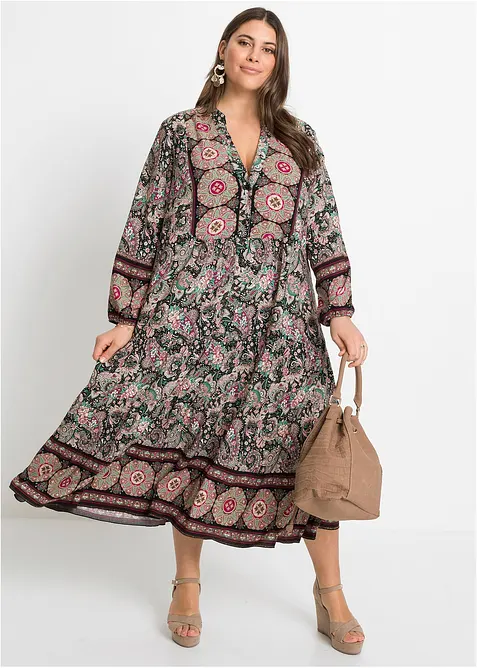 M&oslash;nstret tunikakjole, bonprix