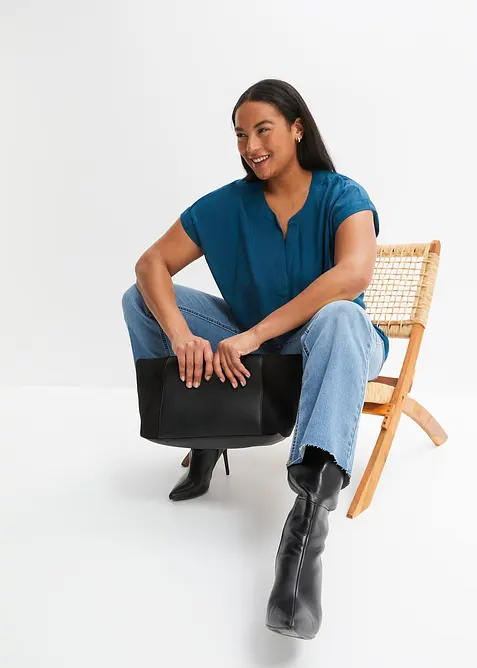 Bluse i 100% viskose, bonprix