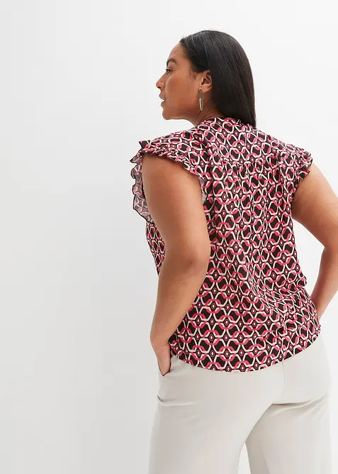 Blusetopp med print, bonprix