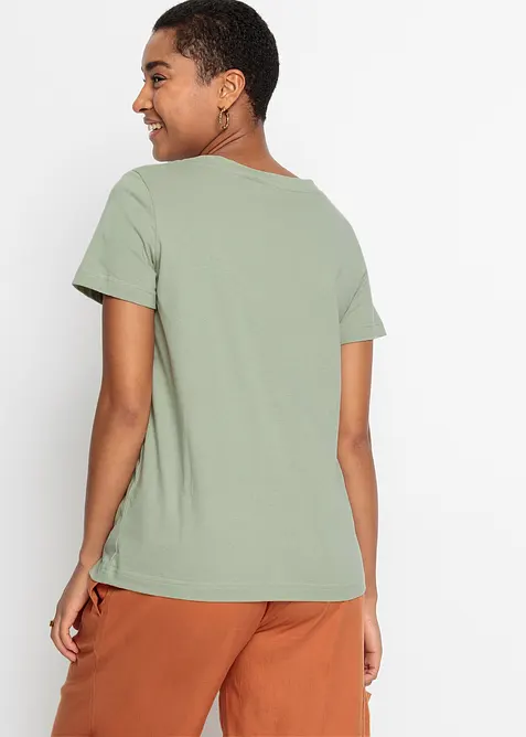 T-skjorte med print, av &oslash;kologisk bomull, bonprix