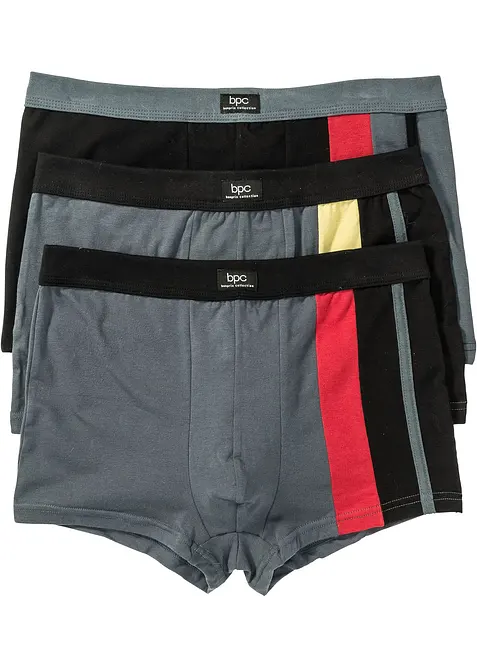 Boksershorts med bomull i ettersittende modell (3-pack), bonprix