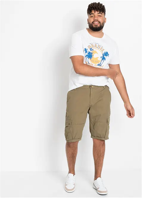 Cargo-bermudashorts i 100% bomull, Regular Fit, bonprix