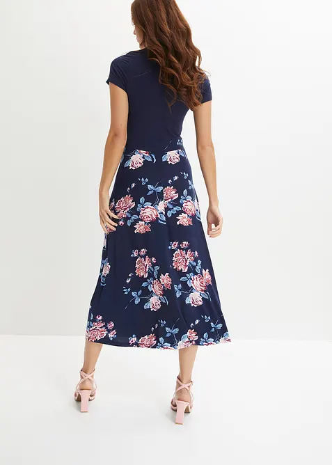 Jerseykjole med blomsterprint, bonprix