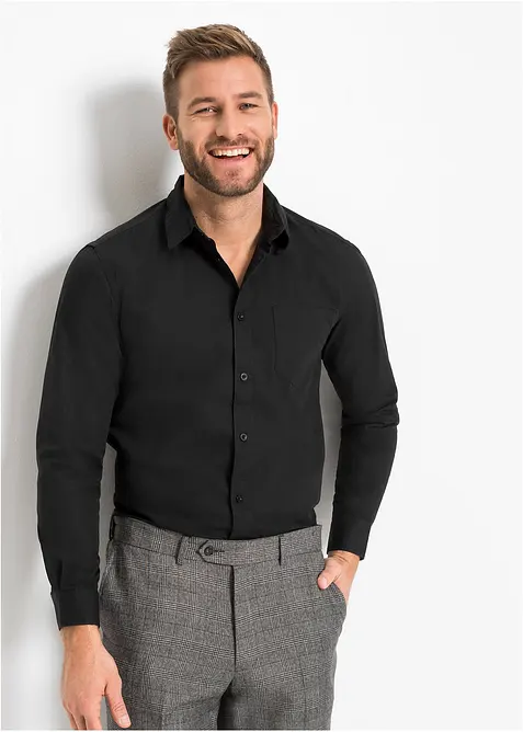 Langermet skjorte i 100% bomull, bonprix