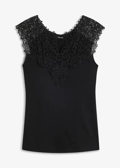 Topp med blonder, bonprix