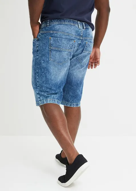 Pull on-bermudashorts i lett denim med stretch, Slim Fit, bonprix