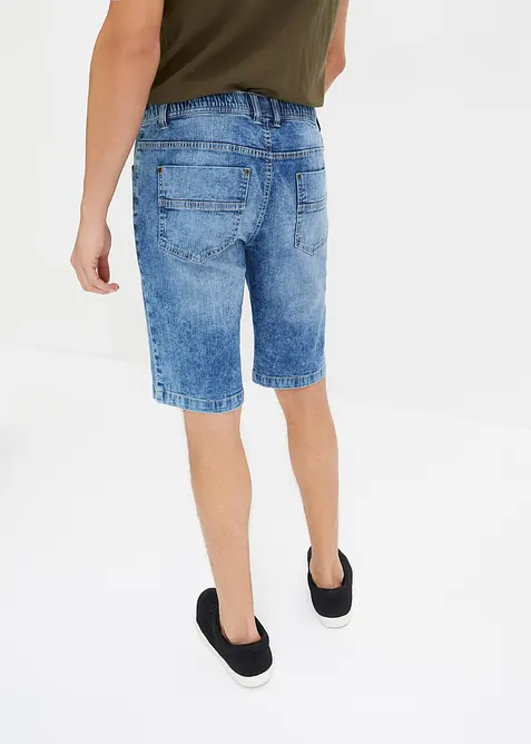 Pull on-bermudashorts i lett denim med stretch, Slim Fit, bonprix