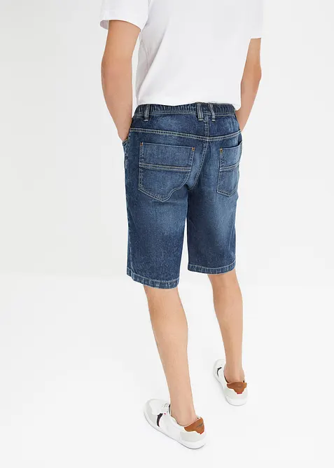 Slip on-bermudashorts i lett denim med stretchlinning, Slim Fit, bonprix