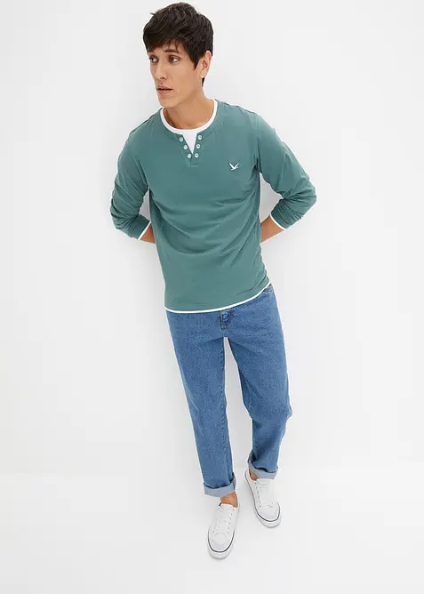 Langermet shirt (2-pack), bonprix