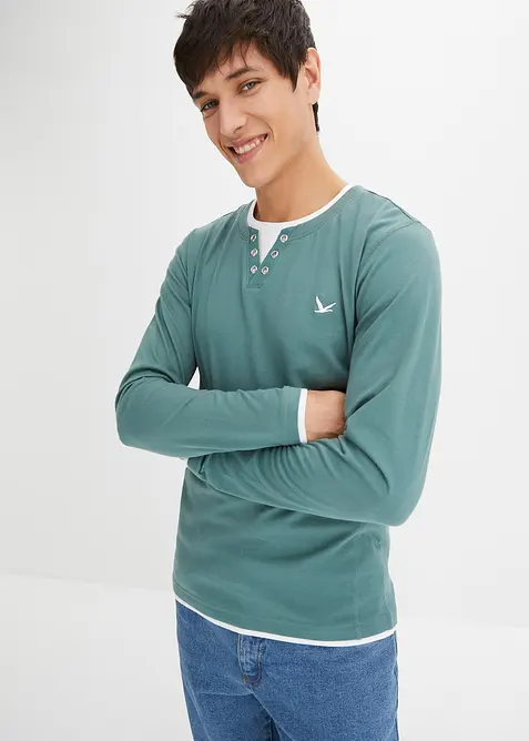 Langermet shirt (2-pack), bonprix